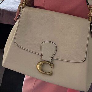 Brand new    Coach May      Shoulder Handbag          Chalk color